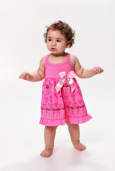 Vestido Infantil Flamingo Rosa - Malugui