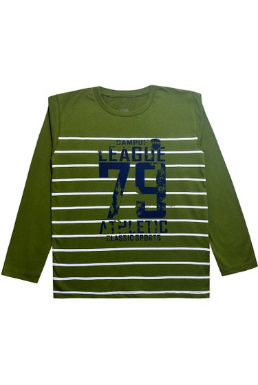 Camisa Manga Longa Juvenil Verde Escuro - Malugui
