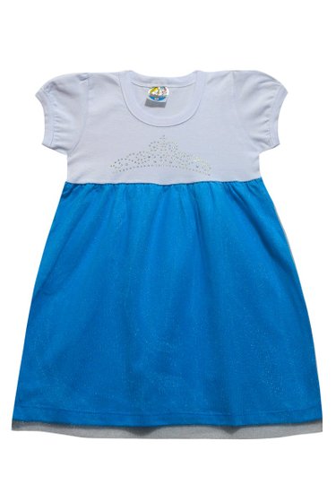 Vestido Menina Tule Azul - Malugui
