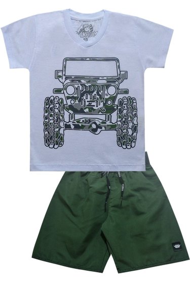 Conjunto Menino Tactel Verde Camisa - Malugui