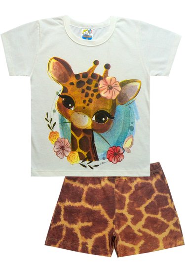 Conjunto Pijama Adulto Girafa - Malugui