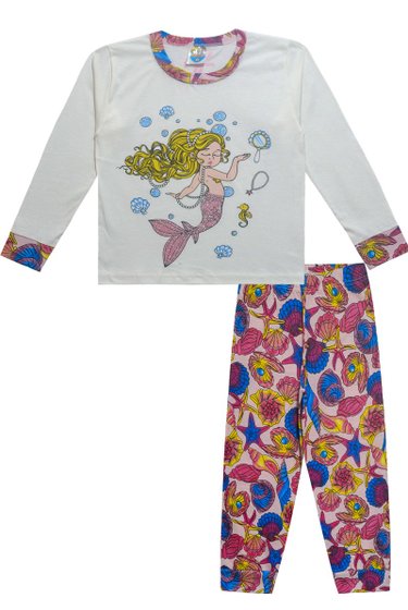 Pijama Infantil Sereia 